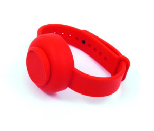 hand sanitizer band red front